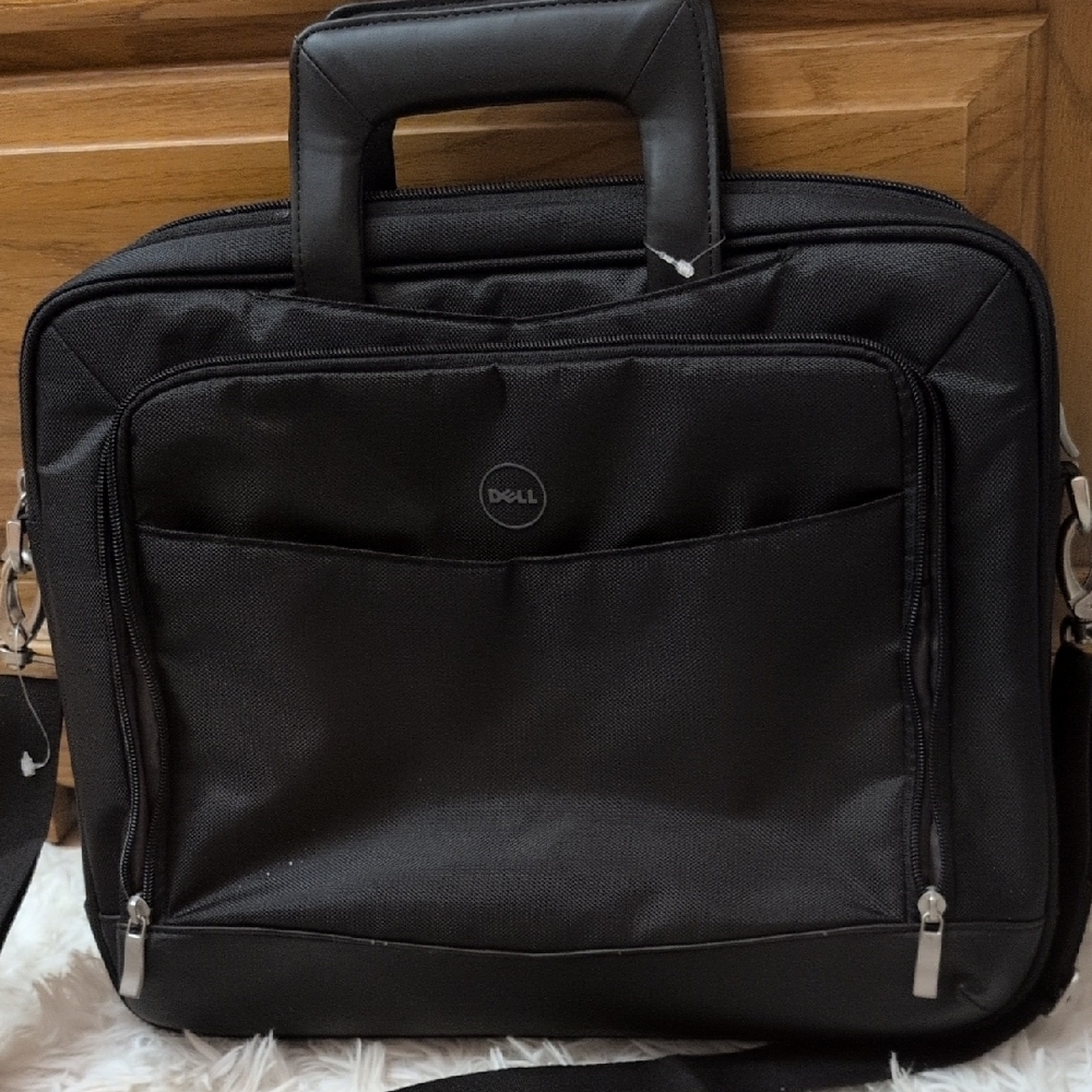 Dell Black Laptop Bag with Silver Accents